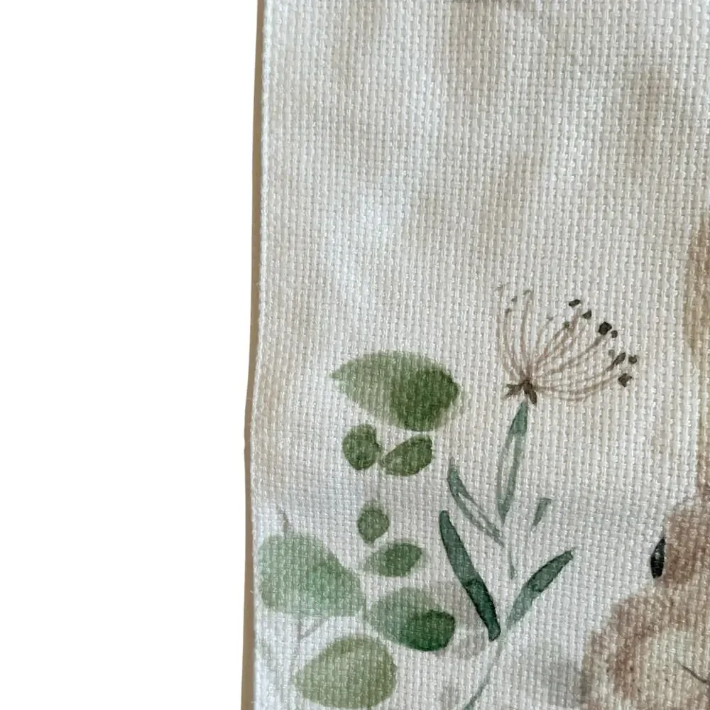 Spring Gatherings Floral Bunny Rabbit Table Runner 14x72 Spring Easter White New
